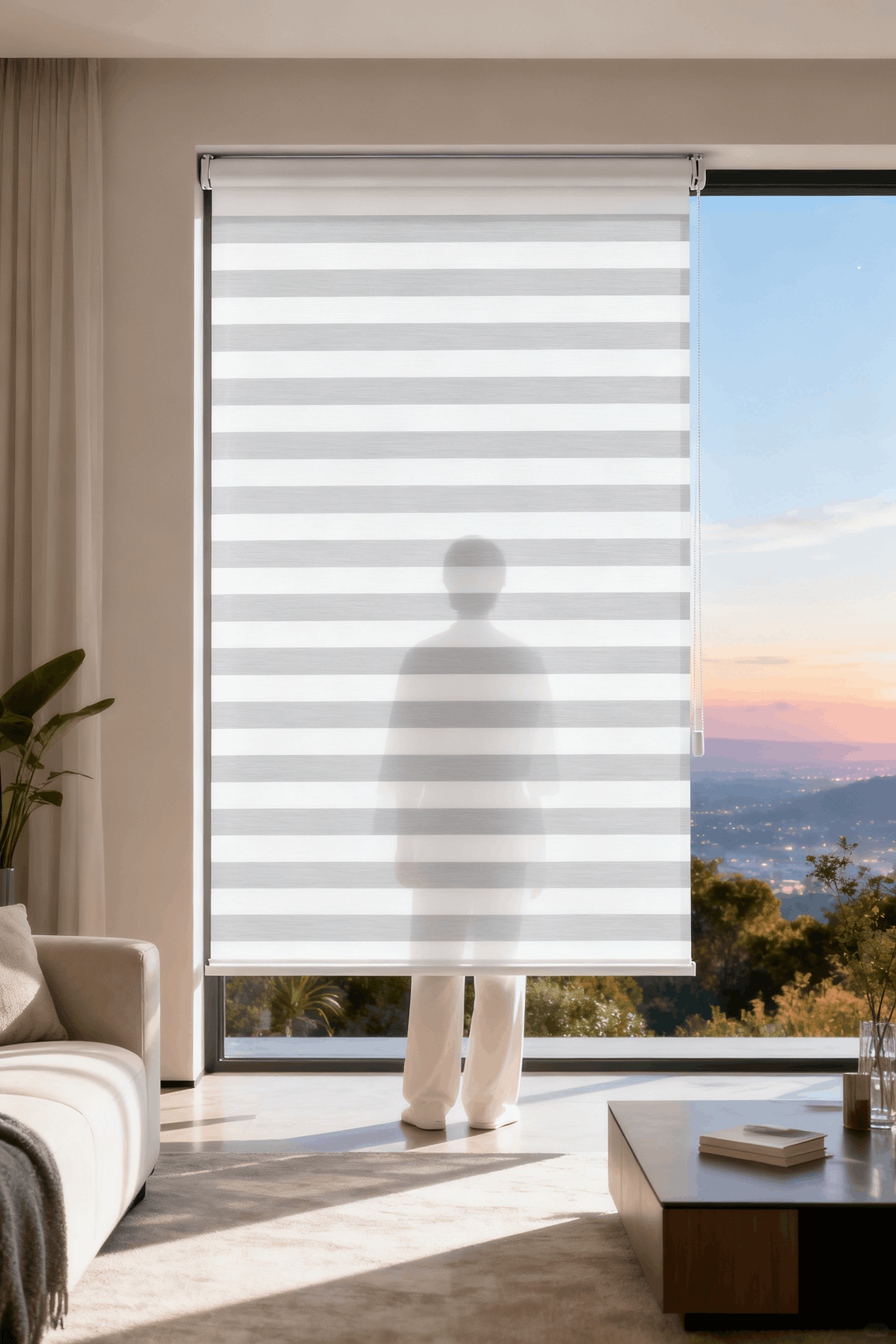 Vision Day/Night Textile Roller Blinds - Zebra